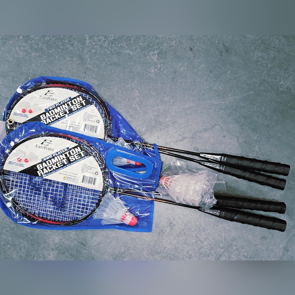 Outdoor Blue and Black Badminton Racket Set